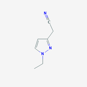 molecular formula C7H9N3 B3021204 2-(1-乙基-1H-吡唑-3-基)乙腈 CAS No. 1171541-96-0