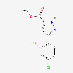 molecular formula C12H10Cl2N2O2 B3021215 Ethyl 3-(2,4-dichlorophenyl)-1H-pyrazole-5-carboxylate CAS No. 1036239-60-7