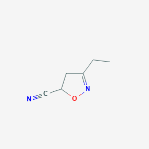 molecular formula C6H8N2O B3021221 3-Ethyl-4,5-dihydro-1,2-oxazole-5-carbonitrile CAS No. 66376-13-4