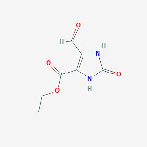 molecular formula C7H8N2O4 B3021239 ethyl 5-formyl-2-oxo-2,3-dihydro-1H-imidazole-4-carboxylate CAS No. 462095-37-0
