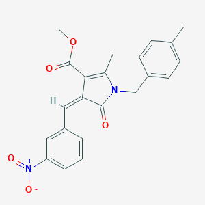 molecular formula C22H20N2O5 B302127 methyl (4Z)-2-methyl-1-(4-methylbenzyl)-4-(3-nitrobenzylidene)-5-oxo-4,5-dihydro-1H-pyrrole-3-carboxylate 