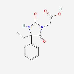 molecular formula C13H14N2O4 B3021273 (4-Ethyl-2,5-dioxo-4-phenylimidazolidin-1-yl)acetic acid CAS No. 730-79-0
