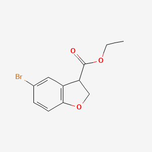 molecular formula C11H11BrO3 B3021274 5-溴-2,3-二氢苯并呋喃-3-羧酸乙酯 CAS No. 93670-11-2