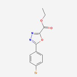 molecular formula C11H9BrN2O3 B3021276 Ethyl 5-(4-bromophenyl)-1,3,4-oxadiazole-2-carboxylate CAS No. 931760-32-6