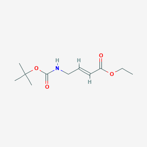 molecular formula C11H19NO4 B3021283 2-Butenoic acid, 4-[(t-butoxycarbonyl)amino]-, ethyl ester CAS No. 104700-36-9