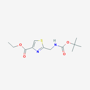 molecular formula C12H18N2O4S B3021297 2-(((叔丁氧羰基)氨基)甲基)噻唑-4-羧酸乙酯 CAS No. 96929-05-4