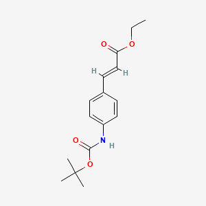 molecular formula C16H21NO4 B3021298 (E)-Ethyl 3-(4-(tert-butoxycarbonylamino)phenyl)acrylate CAS No. 239088-81-4