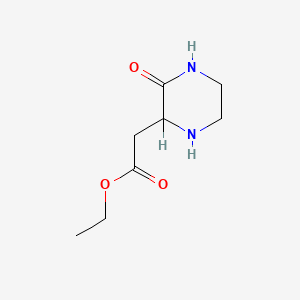 B3021306 Ethyl 2-(3-oxopiperazin-2-yl)acetate CAS No. 33422-35-4