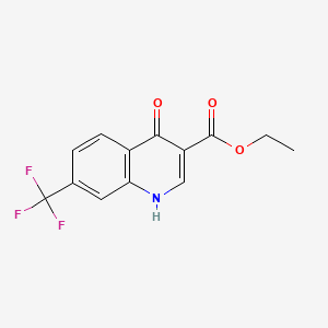 molecular formula C13H10F3NO3 B3021313 Ethyl 4-hydroxy-7-(trifluoromethyl)quinoline-3-carboxylate CAS No. 71083-04-0