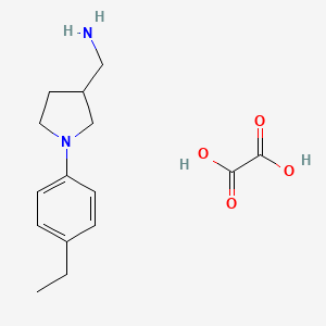 molecular formula C15H22N2O4 B3021321 1-[1-(4-乙基苯基)吡咯烷-3-基]甲胺草酸盐 CAS No. 1177361-24-8