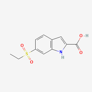 molecular formula C11H11NO4S B3021323 6-(ethylsulfonyl)-1H-indole-2-carboxylic acid CAS No. 910443-12-8