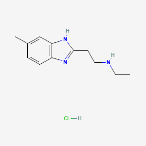 molecular formula C12H18ClN3 B3021334 N-Ethyl-2-(5-methyl-1H-benzimidazol-2-YL)ethanamine hydrochloride CAS No. 1158409-28-9