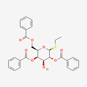 (2R,3R,4S,5R,6S)-2-((Benzoyloxy)methyl)-6-(ethylthio)-4-hydroxytetrahydro-2H-pyran-3,5-diyl dibenzoate