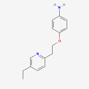 molecular formula C15H18N2O B3021352 4-[2-(5-Ethyl-2-pyridyl)ethoxy]aniline CAS No. 85583-40-0
