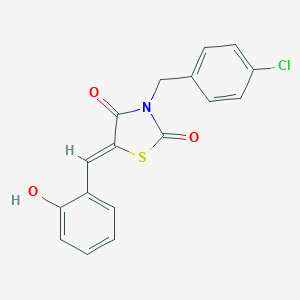 molecular formula C17H12ClNO3S B302136 3-(4-Chlorobenzyl)-5-(2-hydroxybenzylidene)-1,3-thiazolidine-2,4-dione 