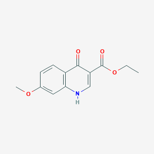 molecular formula C13H13NO4 B3021368 7-甲氧基-4-羟基喹啉-3-羧酸乙酯 CAS No. 71083-05-1