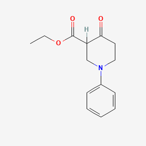 molecular formula C14H17NO3 B3021377 Ethyl 4-oxo-1-phenylpiperidine-3-carboxylate CAS No. 92246-21-4