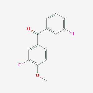 molecular formula C14H10FIO2 B3021385 3'-Fluoro-3-iodo-4'-methoxybenzophenone CAS No. 951886-03-6