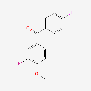 molecular formula C14H10FIO2 B3021386 3'-Fluoro-4-iodo-4'-methoxybenzophenone CAS No. 951886-06-9