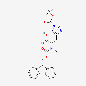 molecular formula C27H29N3O6 B3021395 Fmoc-N-Me-His(Boc)-OH CAS No. 2044711-07-9