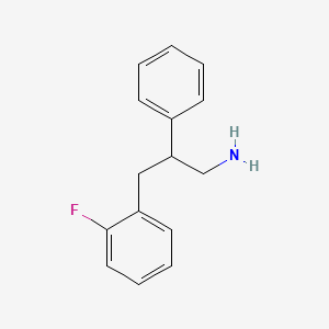 molecular formula C15H16FN B3021398 3-(2-Fluorophenyl)-2-phenylpropan-1-amine CAS No. 845291-10-3