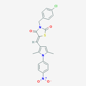 (5Z)-3-(4-chlorobenzyl)-5-{[2,5-dimethyl-1-(4-nitrophenyl)-1H-pyrrol-3-yl]methylidene}-1,3-thiazolidine-2,4-dione
