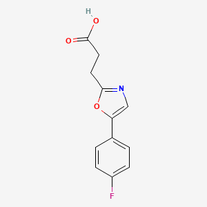 molecular formula C12H10FNO3 B3021417 3-[5-(4-Fluorophenyl)-1,3-oxazol-2-yl]propanoic acid CAS No. 23464-94-0