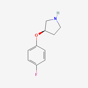 molecular formula C10H12FNO B3021421 (R)-3-(4-Fluorophenoxy)pyrrolidine CAS No. 900512-41-6