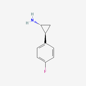 molecular formula C9H10FN B3021423 (1R,2S)-2-(4-fluorophenyl)cyclopropan-1-amine CAS No. 220349-80-4