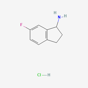 molecular formula C9H11ClFN B3021428 6-fluoro-2,3-dihydro-1H-inden-1-amine hydrochloride CAS No. 1191908-44-7