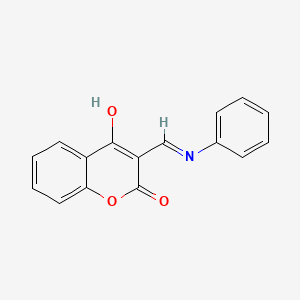molecular formula C16H11NO3 B3021449 4-hydroxy-3-[(E)-(phenylimino)methyl]-2H-chromen-2-one CAS No. 360762-44-3
