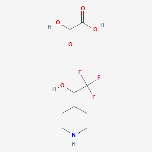 molecular formula C9H14F3NO5 B3021452 4-(1-Hydroxy-2,2,2-trifluoroethyl)piperidine oxalate CAS No. 1334417-63-8