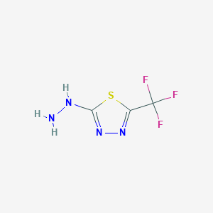 molecular formula C3H3F3N4S B3021493 2-Hydrazino-5-(trifluoromethyl)-1,3,4-thiadiazole CAS No. 299440-05-4