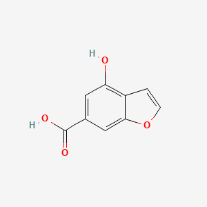 molecular formula C9H6O4 B3021502 4-Hydroxy-1-benzofuran-6-carboxylic acid CAS No. 7596-69-2