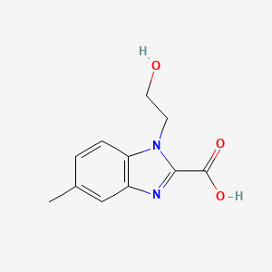 molecular formula C11H12N2O3 B3021507 1-(2-Hydroxy-ethyl)-5-methyl-1H-benzoimidazole-2-carboxylic acid CAS No. 883542-66-3