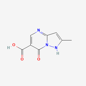 molecular formula C8H7N3O3 B3021515 2-甲基-7-氧代-4,7-二氢吡唑并[1,5-a]嘧啶-6-羧酸 CAS No. 739365-03-8