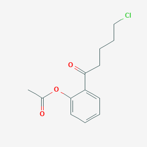 molecular formula C13H15ClO3 B3021533 2'-Acetoxy-5-chlorovalerophenone CAS No. 1017060-87-5