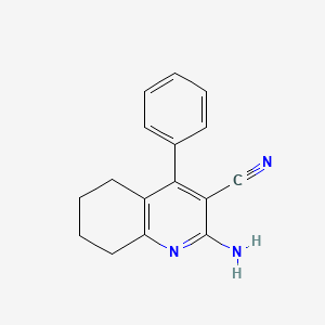 molecular formula C16H15N3 B3021543 2-Amino-4-phenyl-5,6,7,8-tetrahydroquinoline-3-carbonitrile CAS No. 74873-41-9