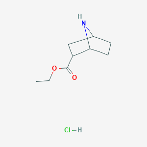 molecular formula C9H16ClNO2 B3021586 7-Azabicyclo[2.2.1]heptane-2-carboxylic acid ethyl ester hydrochloride CAS No. 1461706-04-6