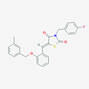 molecular formula C25H20FNO3S B302159 (5Z)-3-(4-fluorobenzyl)-5-{2-[(3-methylbenzyl)oxy]benzylidene}-1,3-thiazolidine-2,4-dione 