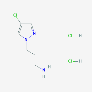 molecular formula C6H12Cl3N3 B3021594 [3-(4-Chloro-1H-pyrazol-1-YL)propyl]amine dihydrochloride CAS No. 1006447-90-0