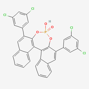 molecular formula C32H17Cl4O4P B3021597 (R)-3,3'-Bis(3,5-dichlorophenyl)-1,1'-binapthyl-2,2'-diyl hydrogenphosphate CAS No. 1191451-24-7