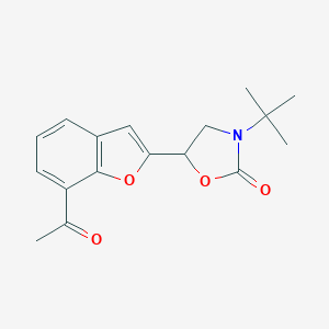 molecular formula C17H19NO4 B030216 5-(7-Acetyl-2-benzofuranyl)-3-(1,1-dimethylethyl)-2-oxazolidinone CAS No. 1246819-44-2