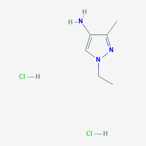 molecular formula C6H13Cl2N3 B3021606 1-ethyl-3-methyl-1H-pyrazol-4-amine dihydrochloride CAS No. 1185293-13-3