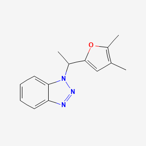 molecular formula C14H15N3O B3021633 1-[1-(4,5-Dimethyl-2-furyl)ethyl]benzotriazole CAS No. 4672-74-6