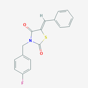 molecular formula C17H12FNO2S B302165 5-Benzylidene-3-(4-fluorobenzyl)thiazolidine-2,4-dione 