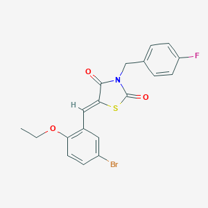 (5Z)-5-(5-bromo-2-ethoxybenzylidene)-3-(4-fluorobenzyl)-1,3-thiazolidine-2,4-dione