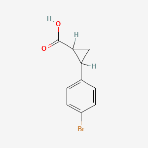 molecular formula C10H9BrO2 B3021690 2-(4-溴苯基)环丙烷甲酸 CAS No. 77255-26-6