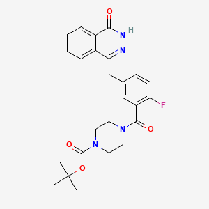 molecular formula C25H27FN4O4 B3021694 tert-Butyl 4-(2-fluoro-5-((4-oxo-3,4-dihydrophthalazin-1-yl)methyl)benzoyl)piperazine-1-carboxylate CAS No. 763114-04-1
