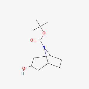 molecular formula C12H21NO3 B3021696 Tert-butyl 3-hydroxy-8-azabicyclo[3.2.1]octane-8-carboxylate CAS No. 478837-18-2